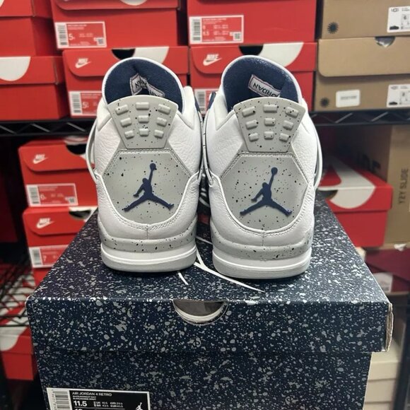 Nike Midnight Navy Air Jordan 4 Retro Blue White Gray DH6927-140 Men's FAST SHIP - Picture 6 of 6